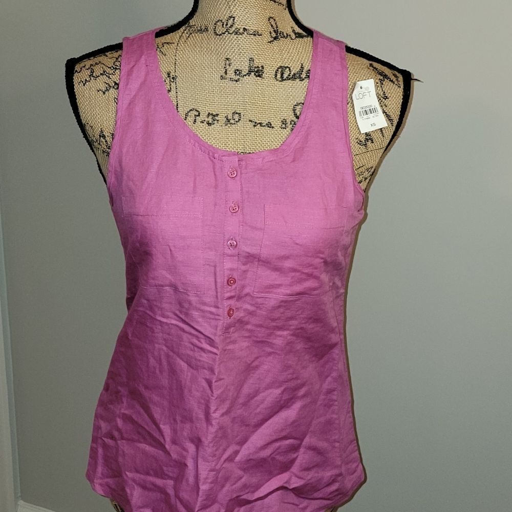 Loft pink sleeveless top
